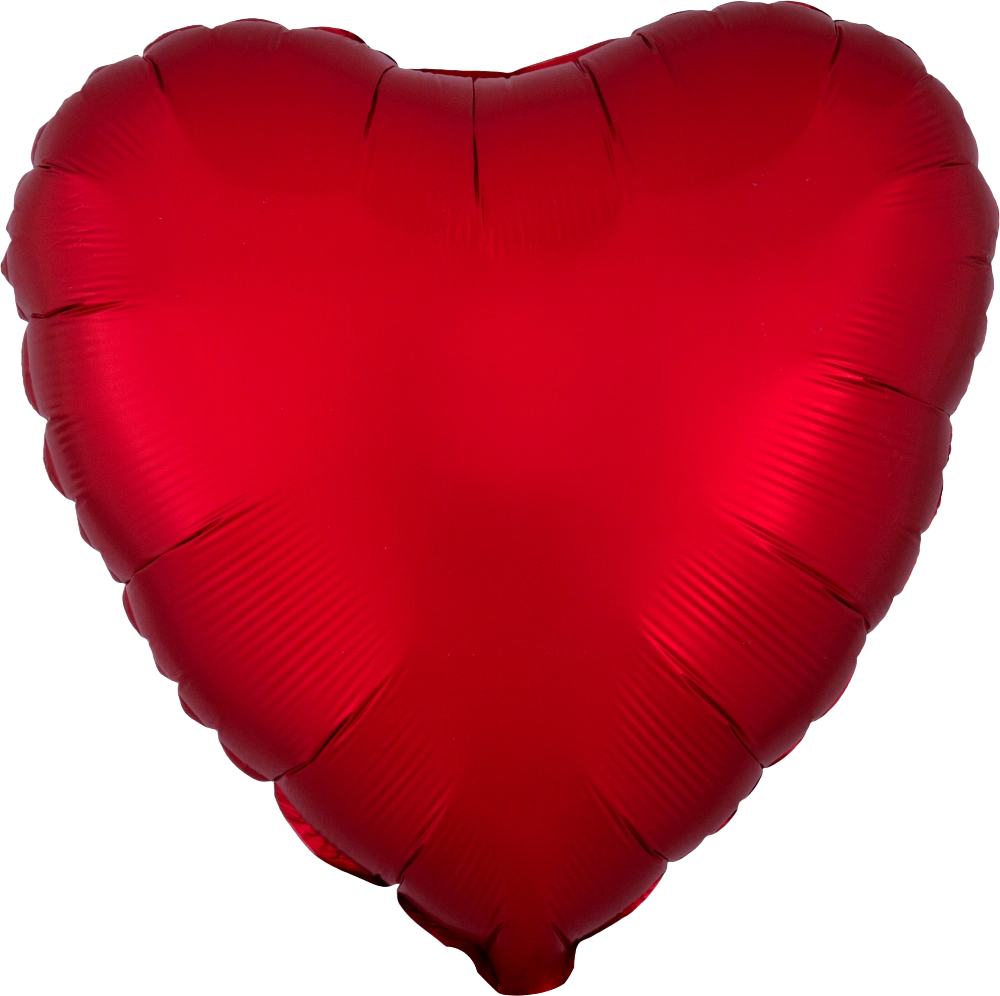 Anagram Satin Luxe Sangria Heart Foil Balloon