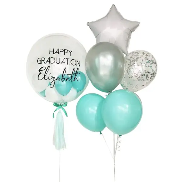 Aquamarine Bubble Balloon Bouquet