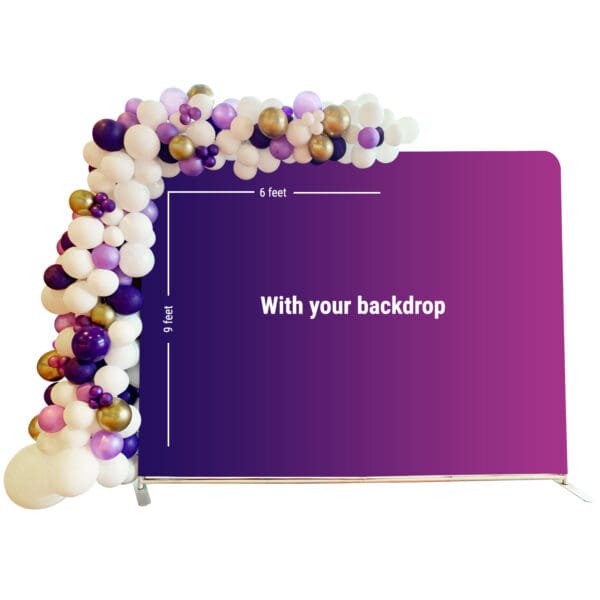 Organic Balloon Garland, with your backdrop, 15 feet