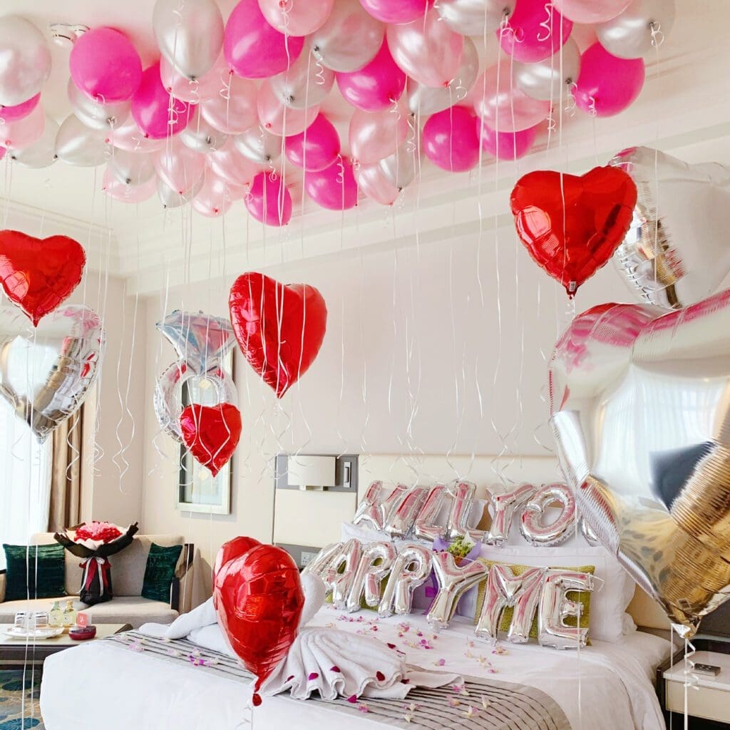 Extravagant Surprise Marriage Proposal Room Decoration