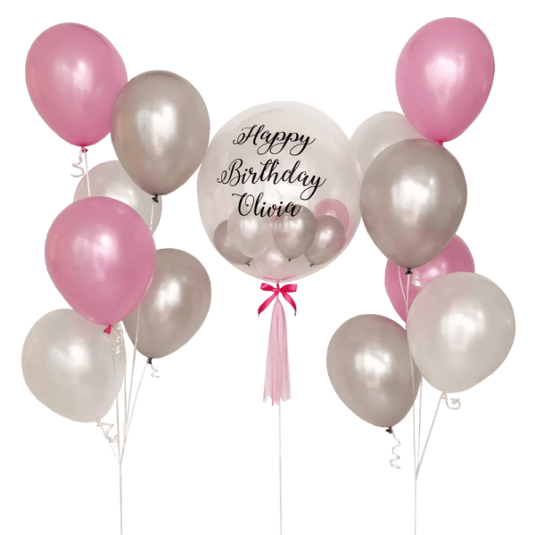 Ultimate Pink Bubble Balloon Bouquet