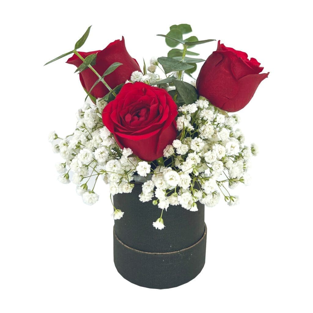 Mini Fresh Roses and Ping Pong Flower Box - PartyPerfect.my