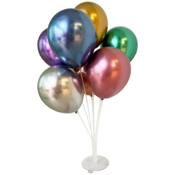 Air-filled-Latex-Balloons-On-Display-Stand-Party-Perfect