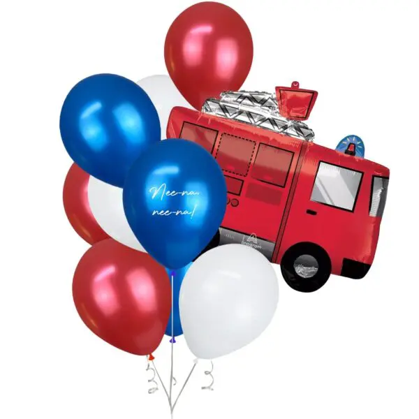 Fire Truck, Fire Engine Helium Balloon Bouquet