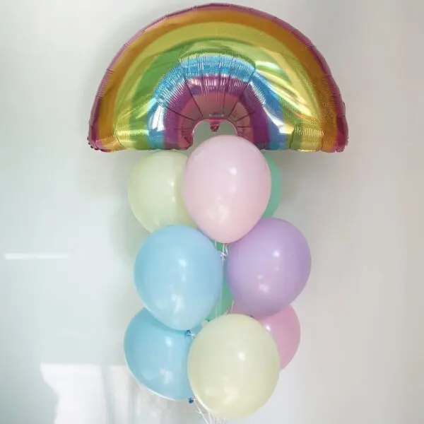 Pastel-Rainbow-Foil-Balloon-Bouquet-Party-Perfect