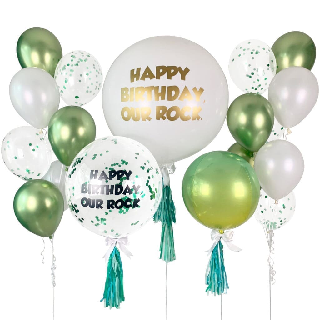 Extravagant Lime Green Helium Balloon Bunch. Delivery in 3 hours.