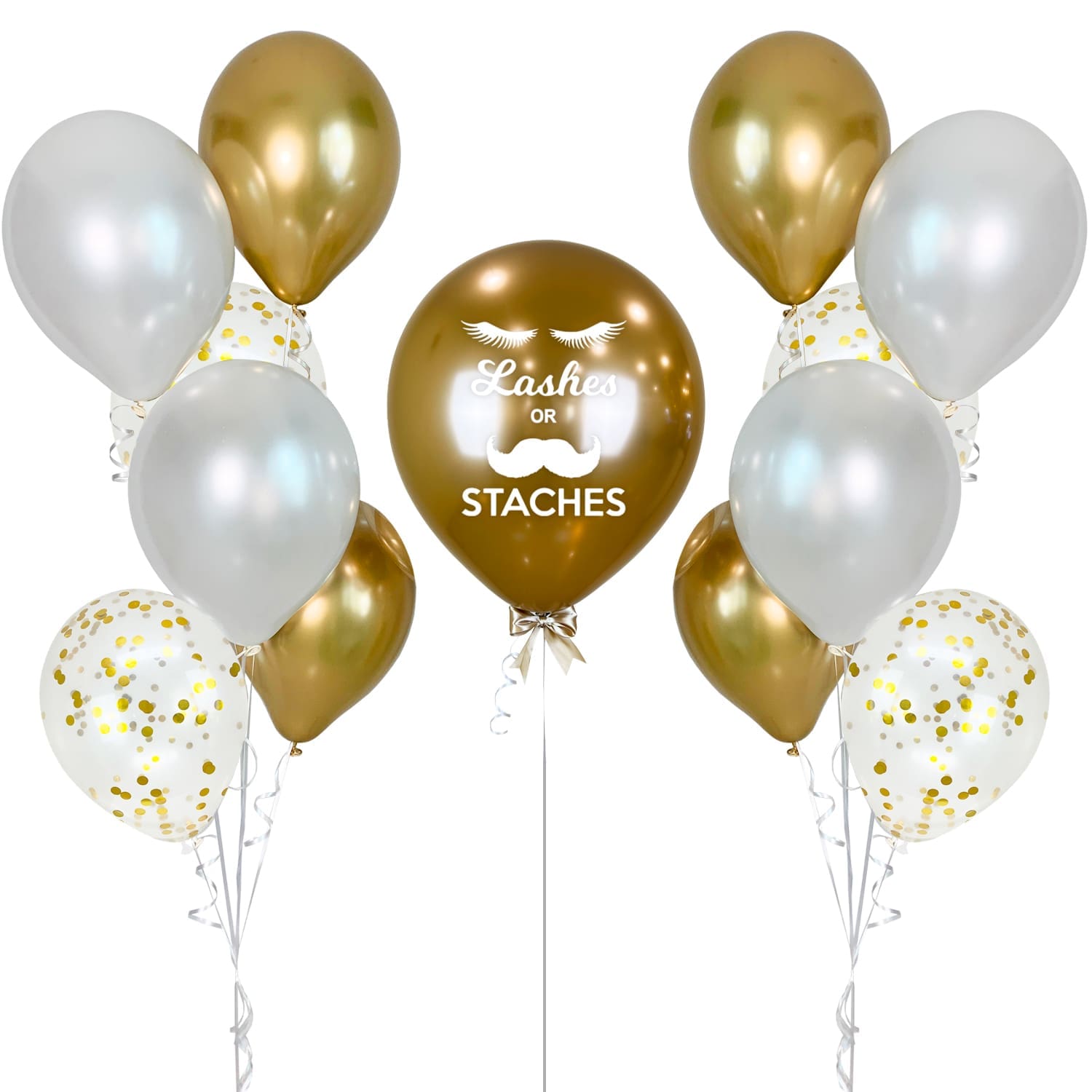 Gender Reveal Surprise Helium Balloon Pop - Gold