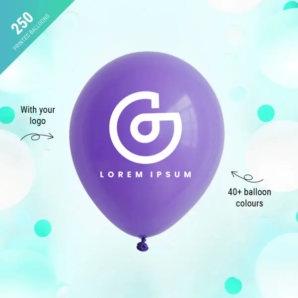 250 Custom Printed Company Logo Balloons