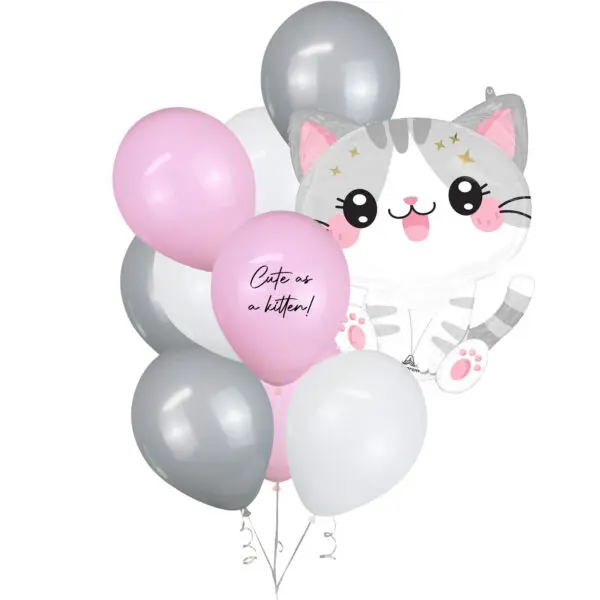 Anagram Kawaii Kitty Helium Balloon Bouquet